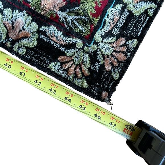 Vintage Ornate Swan Lake Floral Bird Tapestry 46”x68” Moroccan - Picture 7 of 8